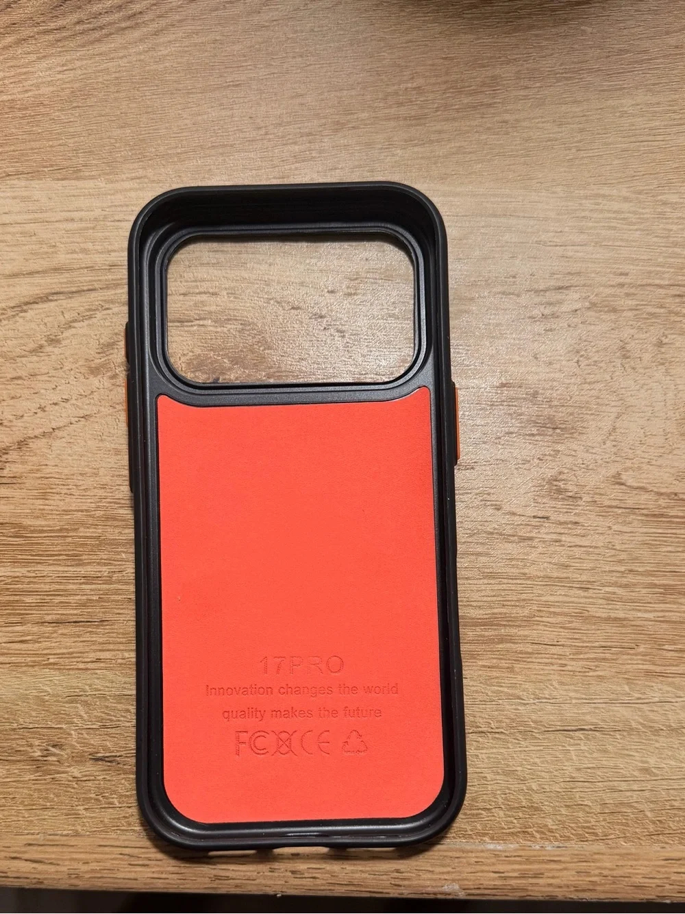 Black and Orange Magnetic-Compatible Leather iPhone Case 17 PRO